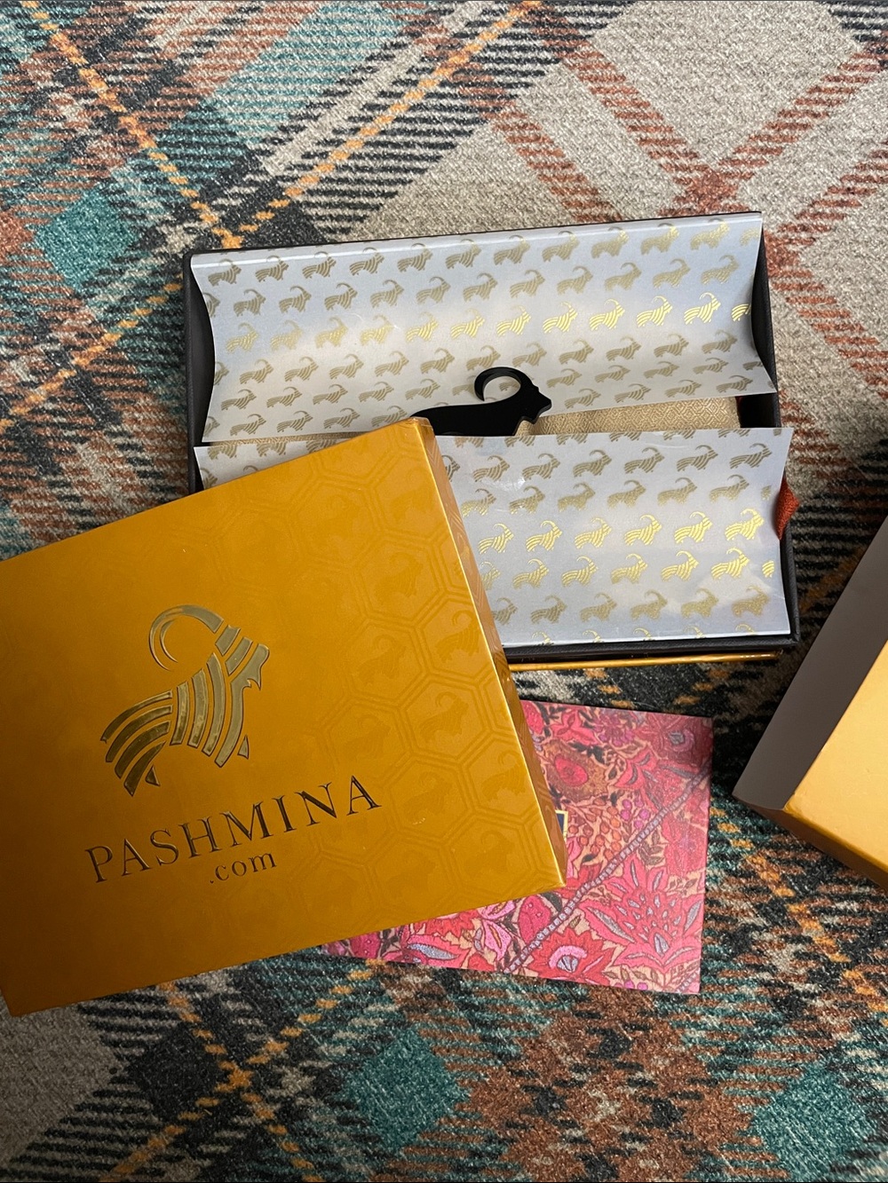 pashmina Golden Yellow Gift Box with Branded Packaging